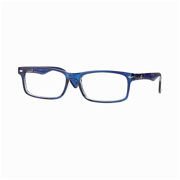 Lsebrille model Square "Easy Collection"  +1,00|Blue/Crystal