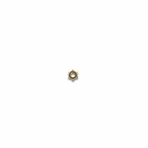 Star nut nickel in gold colour M1,2 L 2,25mm.