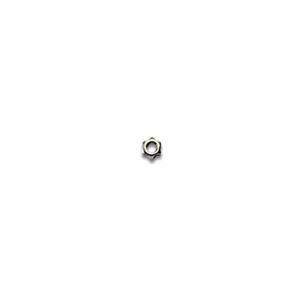 Star nuts M1,4 H2,6 L1,0mm. nikelsilver for rimless frames