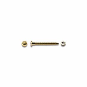 Rimless screws with gold colour with nuts M1,2 H2,5L13mm.