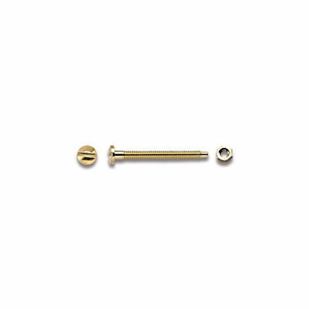 Rimless screws with gold colour with nuts M1,2 H2,5L13mm.
