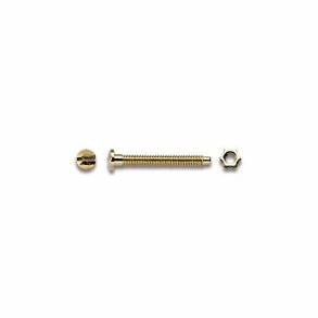Rimless gold colour screws+nuts nikelsilver M1,4 H 2,5L13mm.