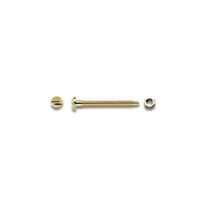 Gold rimless screw with nuts H 2,20mm. L13mm. M1,2mm