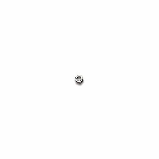Hexagonal nut M1,2 2,0x1,00mm.nikesilver for rimless screws