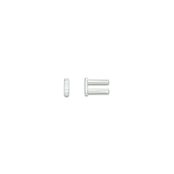 Hollow plastic double rivets 1.4 mm. for rimless, hard - 50 stk.