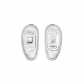 Silicone pads 17mm. screw fixing asymmetric shape 100pcs.