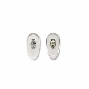 Crystal PVC pads with nickel insert 12 mm screw-in (100 stk)