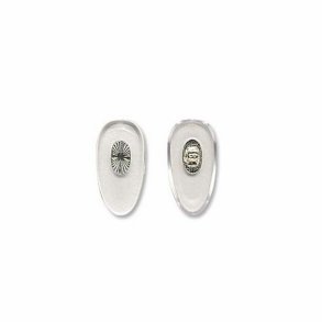 Crystal PVC pads with nickel insert 12mm. screw-in (20 stk)