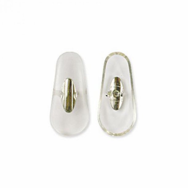 R.B. Nose pads B&L type 18mm. cristal clear (100 stk)