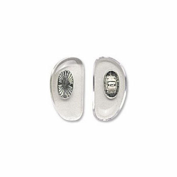 Small soft nose padsPVC crystal 14.5mm.metal insert screw-in (20 stk)