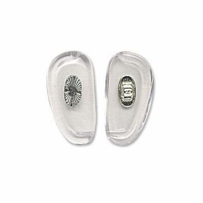 PVC Medium nose pad 18.5mm.screw-in with silver insert (20 stk)