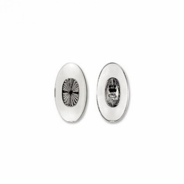 Crystal PVC pads with nickel insert 13mm screw-in (100 stk)