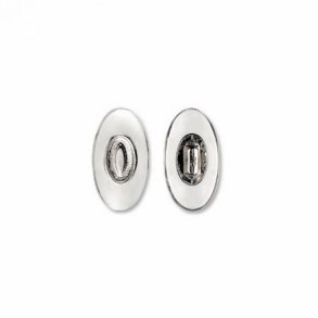 Crystal PVC pads with nickel insert 13mm. push- on (100 stk)