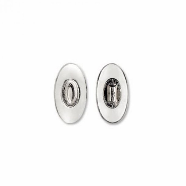 Crystal PVC pads with nickel insert 13mm. push- on (100 stk)