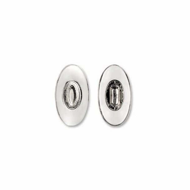 Crystal PVC pads with nickel insert 13mm. push- on (20 stk)