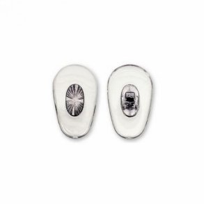 Crystal PVC pads with nickel insert 15mm. screw-in (100 stk)