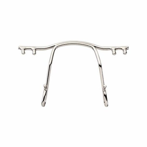 Steel nose bridge shiny silver 30mm.