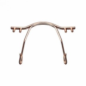 Titanium nose bridge shiny gold ros&Atilde;&uml; colour 30mm.