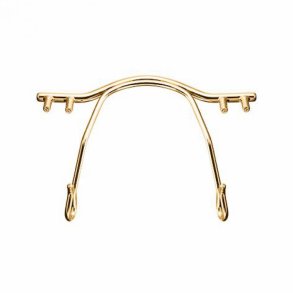 Titanium nose bridge shiny gold 30mm.