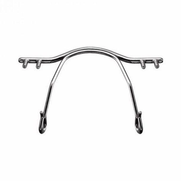 Titanium nose bridge shiny silver 32mm.