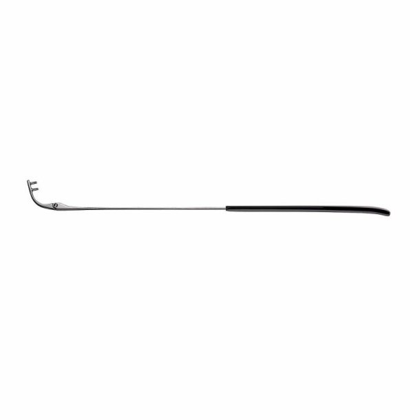Titanium temples shiny gun f.rimless2,7x140mm.w.plastic pins