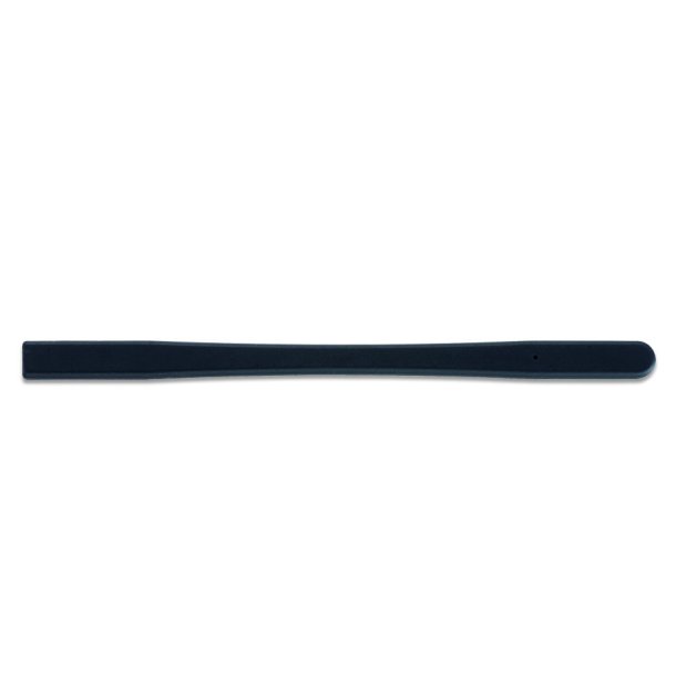 Special temple tips for flat sides, silicone with special hole Sort|75mm