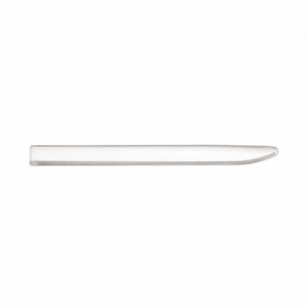 Temple tips silicone covers transparent 4,0x3.3mm L=65mm