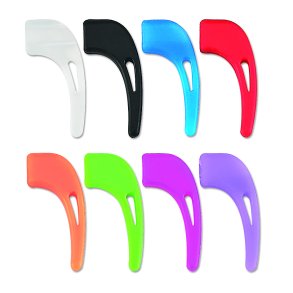 Frame locks silicone Medium  2.0/3.4mm|Clear|Med sidehul|12 stk.