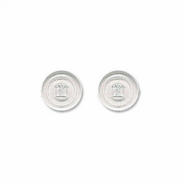 Round silicone pads 9mm. screwfixing (100 stk)