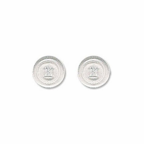 Round silicone pads 9mm. screwfixing (20 stk)