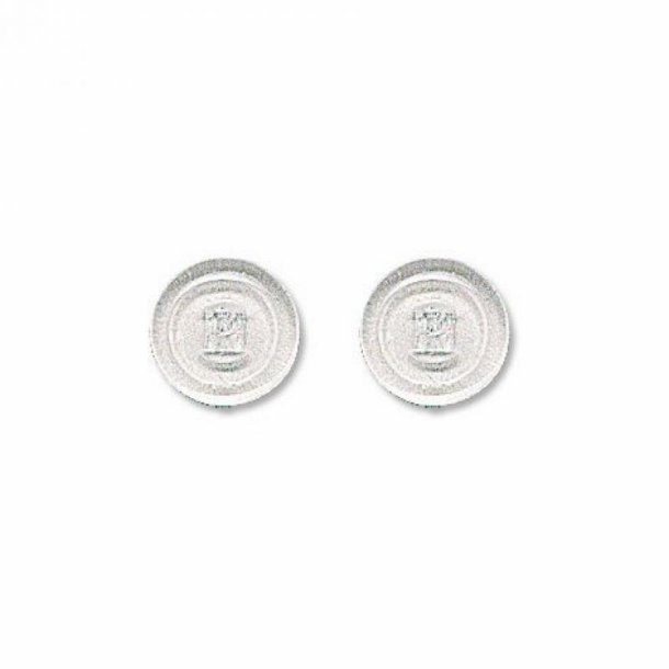Round silicone pads 9,0mm. push-on (100 stk)