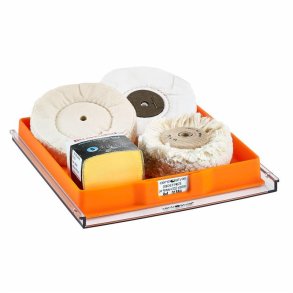 Set polishing compounds+brushes for metal frames