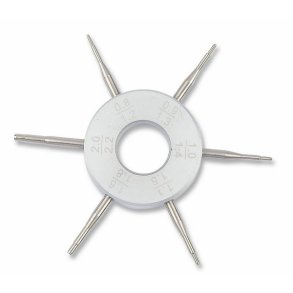 Lens Hole Gauge. Identify the hole diameter of rimless lenses