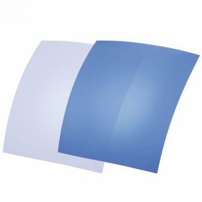Photocromic polar. triacetatelens blue 70x60x0,74mm. B4 C.3