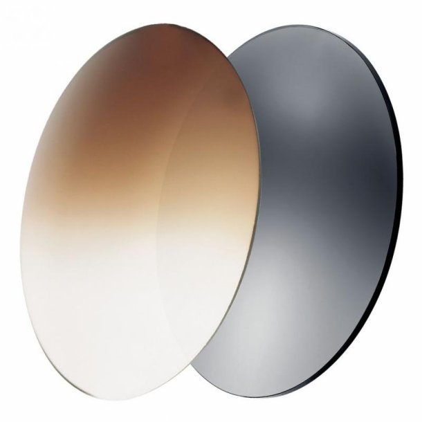 Policarbonate photochromatic lens gradient brown B=4 D=80mm