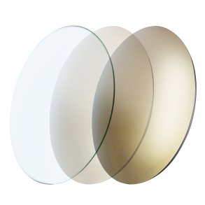 CR39 Photochromic Mirrored Base 4 , Mirror Light Gold/Mirror Dark Gold, 5%-65% - 2