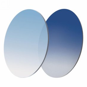 CR39 photochromatic lens gradient light blue B4 D=71x2.0mm