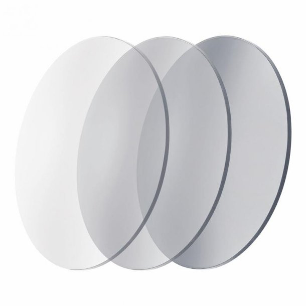 Polycarbonate photocromic smoklens B4 D=76mm thick 2.0 Cat1