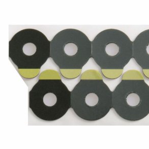 Round blocking pads 0,9mm D=24mm for superhydrophobic lenses
