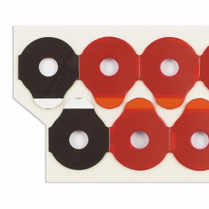 Red blocking pads D=24x0,8mm 1000 pc