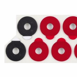 Red blocking pads T1522 roundshape D=22x0,8mm 1000 pcs.
