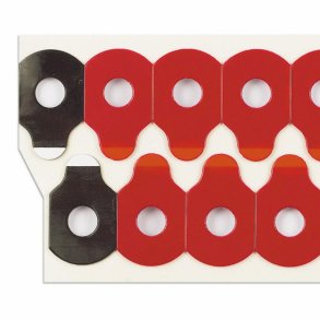 Red blocking pads rectangular 18x28mm.1000 pcs.