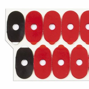 Red blocking pads rectangular 17x31x0,8mm.1000 pcs.