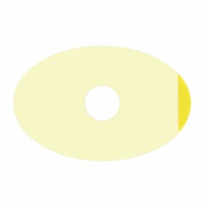 Gold oval anti-slip disks f.super-hydrophobic lenses 40x26mm