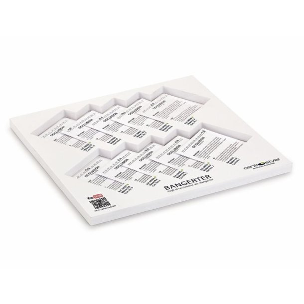 Occlusion foil kit of 10 values in counter display