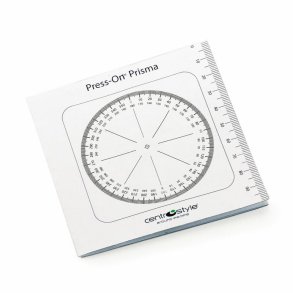 Protractor to apply oblique base Press-On prism
