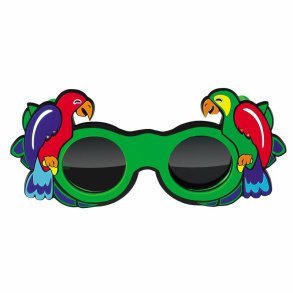 Anaglyph polarised glasses with parrot shape for kids