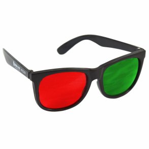 Anaglyph red-green glasses for adults
