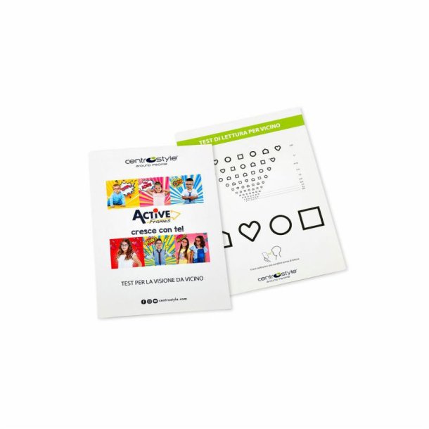 Paper optotype "ACTIVE" reading tEst for children 2pcs I/GB