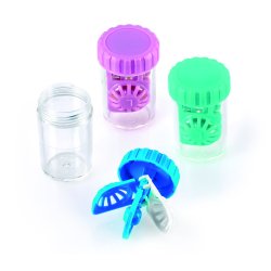 Etuier med kurv til blde kontaktlinser